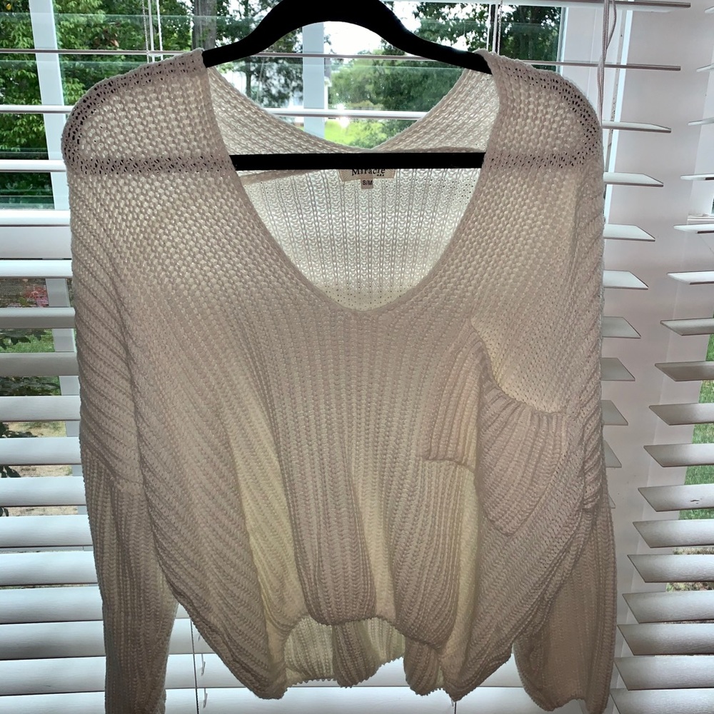 Knit off the shoulder top